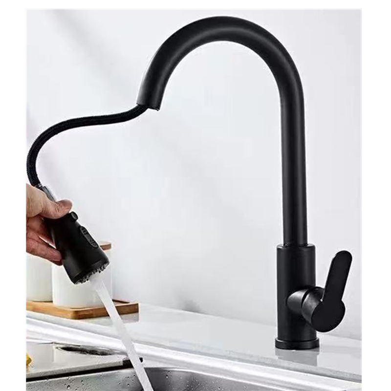 Commercial Kitchen Faucet - Grifo de cocina extraíble, níquel cepillado,