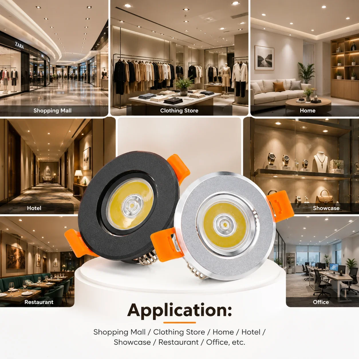 Commercial Kitchen Ceiling - JOYINLED - Foco Empotrable LED Ajustable,