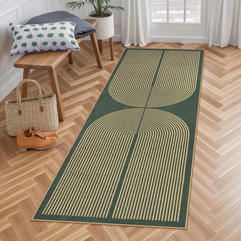 Commercial Kitchen Background - Alfombra Art Deco con diseño de