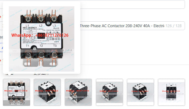 Commercial Kitchen Ceiling - Contactor trifásico de CA HCC-3XU04CY para