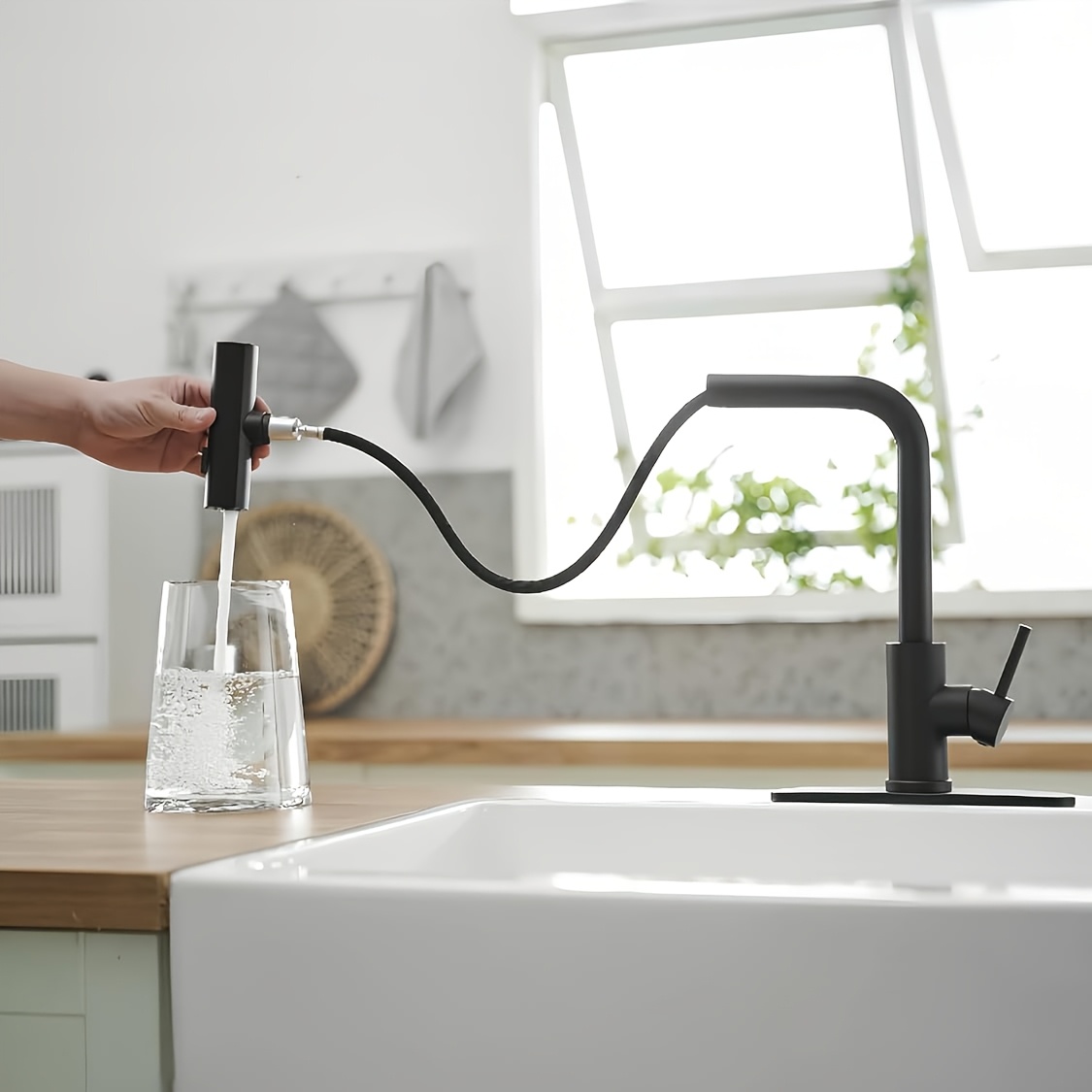 1 grifo de cocina negro con pu - Commercial Kitchen Faucet reseña y precio