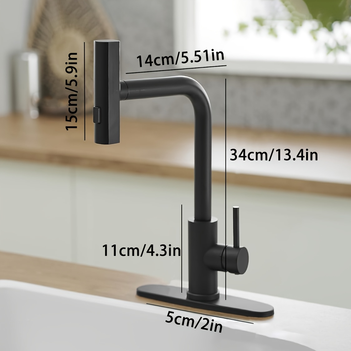 1 grifo de cocina negro con pu - Commercial Kitchen Faucet reseña y precio