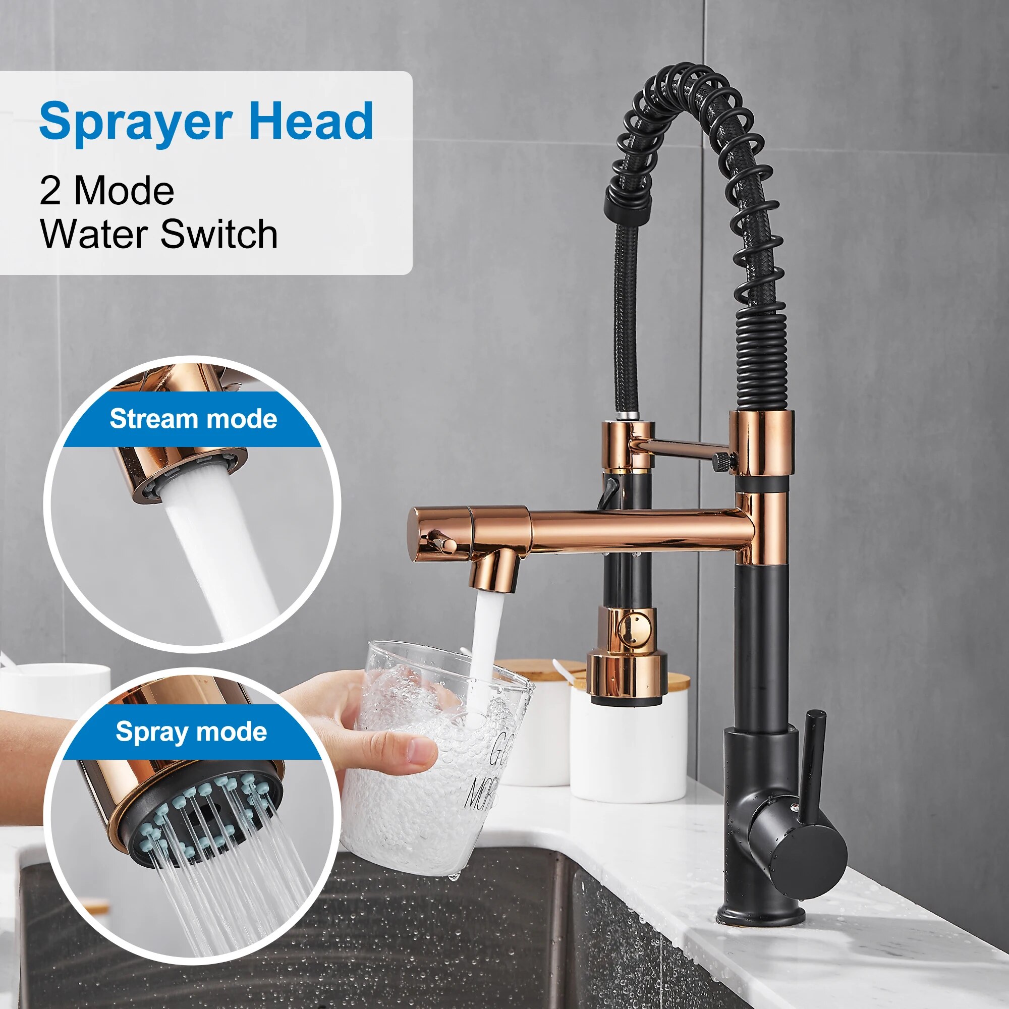 Grifo de cocina con rociador d - Commercial Kitchen Faucet reseña y precio
