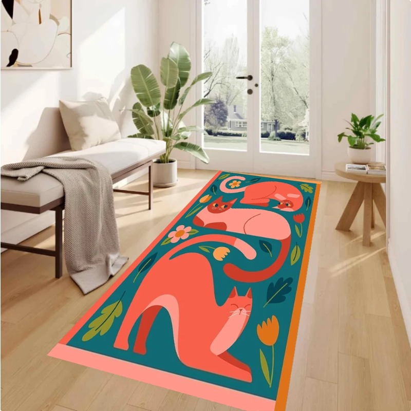 Alfombra Retro con Bloques de  - Commercial Kitchen Background reseña y precio