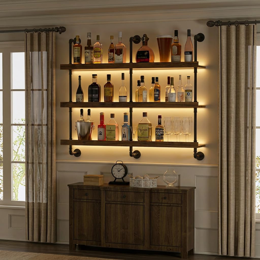 Estante para vinos montado en  - Commercial Kitchen Lights reseña y precio