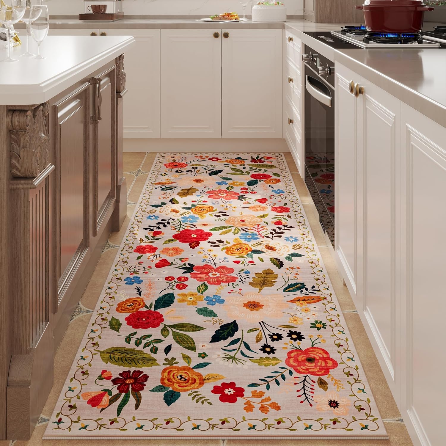 Alfombra de Pasillo Vintage co - Commercial Kitchen Background reseña y precio
